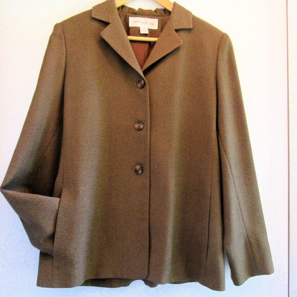 Pure Wool Casual Elegant Jacket, Jones New York, Made in Canada - Picture 2 of 6